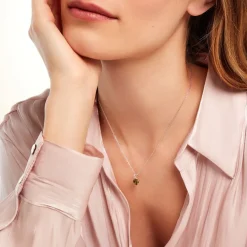 Hot Histoire d'Or Collier Atieno Argent Blanc Oxyde De Zirconium argent blanc oxyde vert