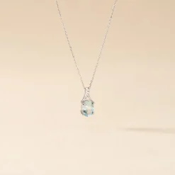 Histoire d'Or Collier Audea Or Blanc Topaze Et Oxyde De Zirconium* Colliers|Colliers