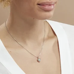 New Histoire d'Or Collier Barbara Argent Blanc