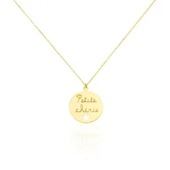 Discount Histoire d'Or Collier Benedicte Message Or Jaune