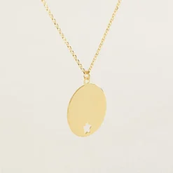 Discount Histoire d'Or Collier Benedicte Message Or Jaune