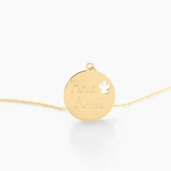 Histoire d'Or Collier Benedicte Message Or Jaune