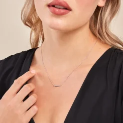 Histoire d'Or Collier Blitalia Or Blanc Diamant Synthétique* Colliers|Colliers