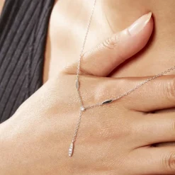 Online Histoire d'Or Collier Bormana Argent Blanc Oxyde De Zirconium