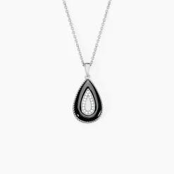 Histoire d'Or Collier Boyce Argent Blanc Céramique Oxyde De Zirconium