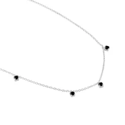 Discount Histoire d'Or Collier Callias Argent Blanc Oxyde De Zirconium Noir