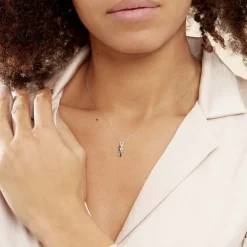 Hot Histoire d'Or Collier Callune Or Blanc Diamant