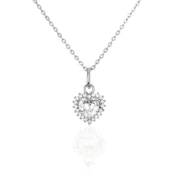 Hot Histoire d'Or Collier Calvi Argent Blanc Oxyde De Zirconium