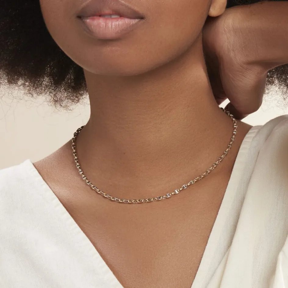 Histoire d'Or Collier Carlo Or Bicolore Maille Marine Ronde* Colliers|Colliers