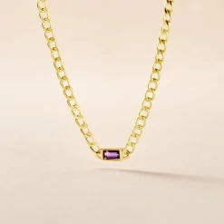 Hot Histoire d'Or Collier Chain Or Jaune Améthyste or jaune améthyste violet