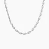 New Histoire d'Or Collier Ciana Torsade Diamante Argent Blanc