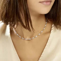 New Histoire d'Or Collier Ciana Torsade Diamante Argent Blanc