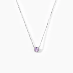 Histoire d'Or Collier Clair Or Blanc Amethyste* Colliers|Colliers