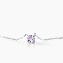 Histoire d'Or Collier Clair Or Blanc Amethyste* Colliers|Colliers