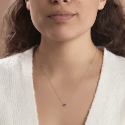 Histoire d'Or Collier Clair Or Blanc Amethyste* Colliers|Colliers