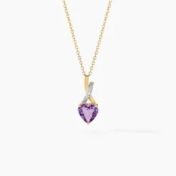 Best Histoire d'Or Collier Clothilde Or Jaune Amethyste Et Oxyde De Zirconium or jaune amethyste violette