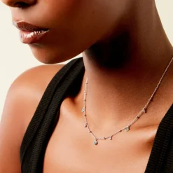 Histoire d'Or Collier Clova Argent Blanc Oxyde De Zirconium Pierre De Synthese* Colliers|Colliers