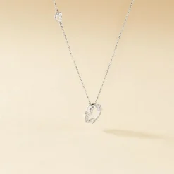 Sale Histoire d'Or Collier Coeur Ktl Or Blanc Diamant