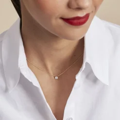 Clearance Histoire d'Or Collier Collection Aphrodite Or Jaune Diamant Synthetique or jaune diamant synthétique blanc