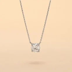 Histoire d'Or Collier Collection Aphrodite Or Blanc Diamant Synthetique or blanc diamant synthétique