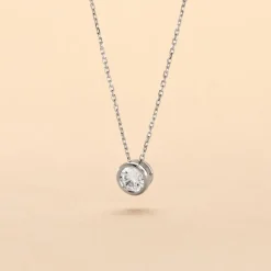 Discount Histoire d'Or Collier Columbine De Zirconium Blanc or blanc oxyde