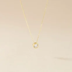 Hot Histoire d'Or Collier Columbine De Zirconium Blanc or jaune oxyde