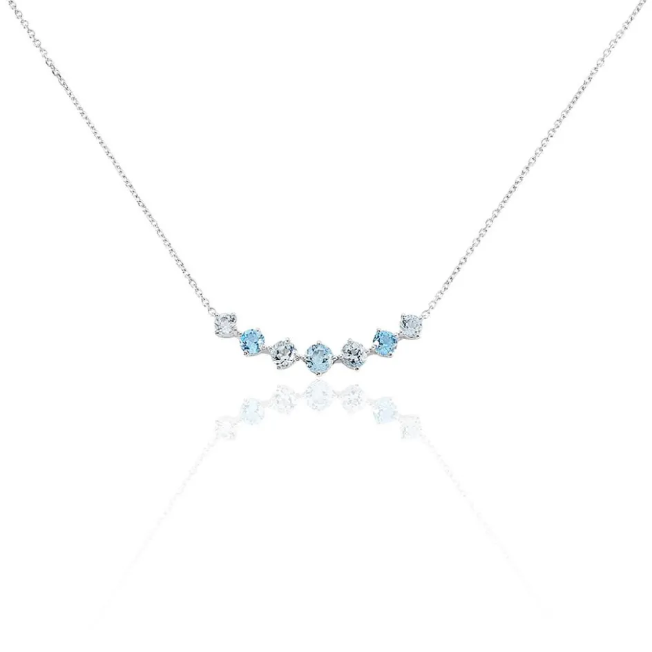 Outlet Histoire d'Or Collier Corabella Or Blanc Topaze