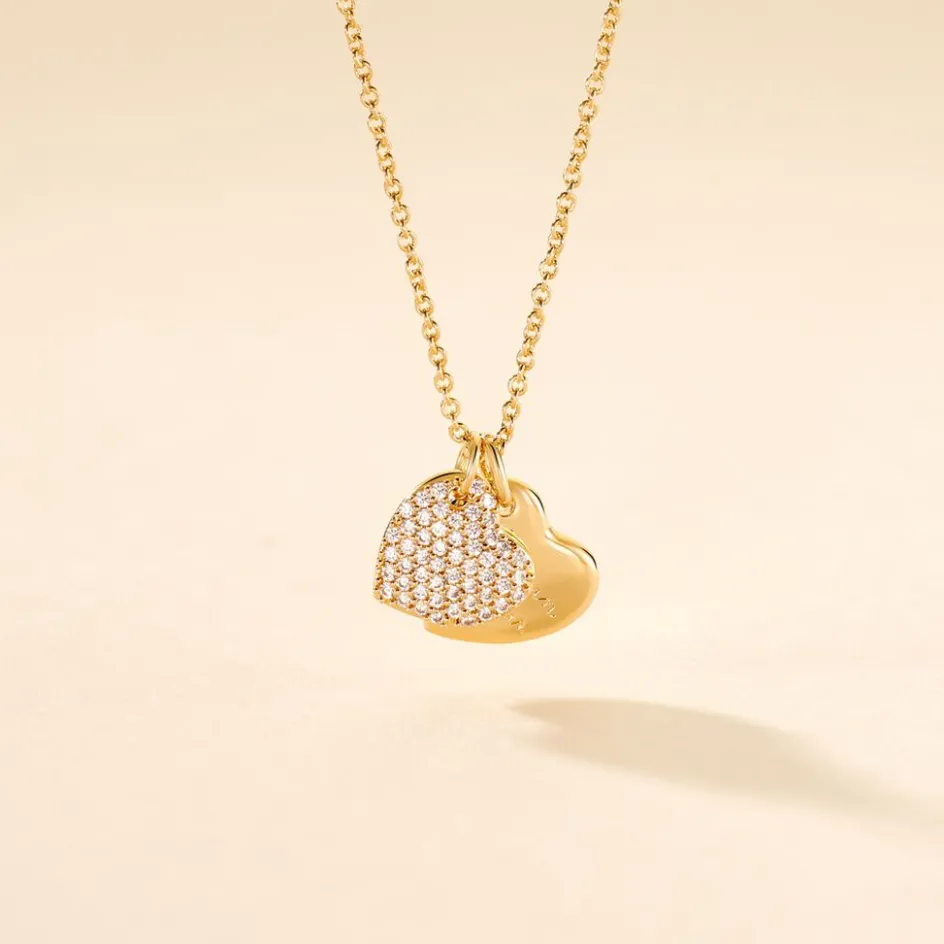 Histoire d'Or Collier Corazon Plaqué Or Jaune Oxyde De Zirconium* Bijoux Personnalisés|Colliers