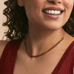 Online Histoire d'Or Collier Costin Argent Ambre