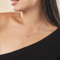 Histoire d'Or Collier Court Argent Blanc Sylvan Oxyde De Zirconium