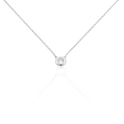 Online Histoire d'Or Collier Court Argent Blanc Laureano Oxyde De Zirconium