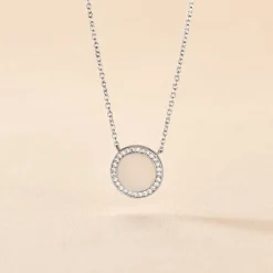 Sale Histoire d'Or Collier Court Argent Blanc Nawala Oxyde De Zirconium argent blanc oxyde