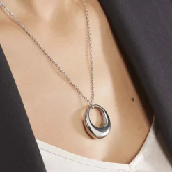 Online Histoire d'Or Collier Creolia acier blanc