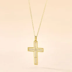 Histoire d'Or Collier Croix Or Jaune Diamant* Colliers|Colliers