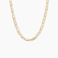Discount Histoire d'Or Collier Danae Plaquette Or Bicolore