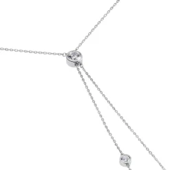 Histoire d'Or Collier De Dos Indigo Argent Perle De Culture Oxyde argent blanc perle blanche