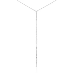 Hot Histoire d'Or Collier De Dos Ou Sautoir Argent Blanc Indigo Oxyde De Zirconium argent blanc oxyde