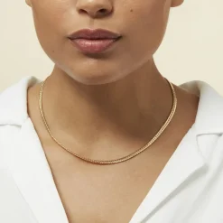 Hot Histoire d'Or Collier Doline Maille Anglaise Or Jaune