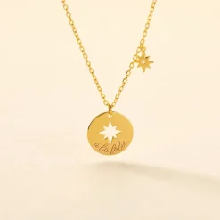 Best Histoire d'Or Collier Edythe Plaqué Or Jaune Oxyde De Zirconium