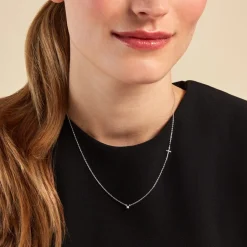 Online Histoire d'Or Collier Eloa Argent Blanc Oxyde De Zirconium