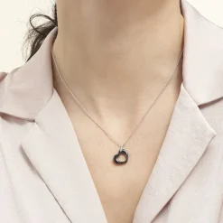 Histoire d'Or Collier Elodie Argent Blanc Oxyde De Zirconium Et Céramique* Colliers|Colliers