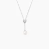 Best Histoire d'Or Collier Elvie Argent Blanc Perle De Culture Et Oxyde De Zirconium