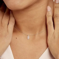 Histoire d'Or Collier Eternite Or Blanc Diamant* Colliers|Colliers