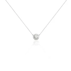 Sale Histoire d'Or Collier Eurycide Or Blanc Oxyde De Zirconium