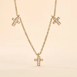 Best Histoire d'Or Collier Fatos Plaqué Or Jaune Oxyde De Zirconium