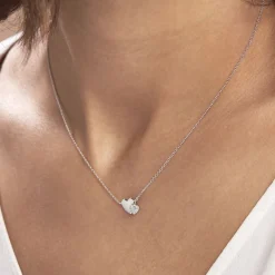 Best Histoire d'Or Collier Flamen Argent Blanc Oxyde De Zirconium