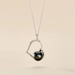 Histoire d'Or Collier Gian Or Blanc Perle De Tahiti Diamant* Colliers|Colliers