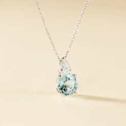 Histoire d'Or Collier Giana Or Blanc Topaze Et Oxyde De Zirconium* Colliers|Colliers