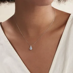 Histoire d'Or Collier Giana Or Blanc Topaze Et Oxyde De Zirconium* Colliers|Colliers