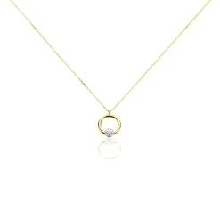Histoire d'Or Collier Gisa Jaune Diamant Blanc